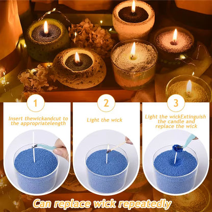 Colorful Granular Pearl Wax DIY Candle Making Materials Sand Painting Wax for Candle Making Handmade for Colour Sand Wax