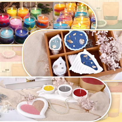 Colorful Granular Pearl Wax DIY Candle Making Materials Sand Painting Wax for Candle Making Handmade for Colour Sand Wax
