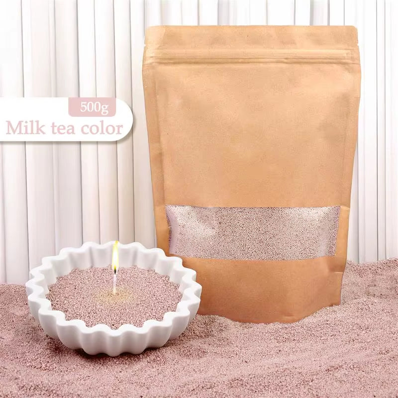Colorful Granular Pearl Wax DIY Candle Making Materials Sand Painting Wax for Candle Making Handmade for Colour Sand Wax