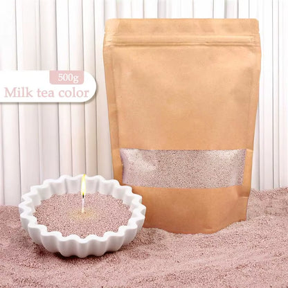 Colorful Granular Pearl Wax DIY Candle Making Materials Sand Painting Wax for Candle Making Handmade for Colour Sand Wax