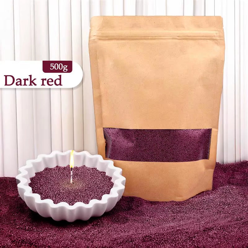 Colorful Granular Pearl Wax DIY Candle Making Materials Sand Painting Wax for Candle Making Handmade for Colour Sand Wax