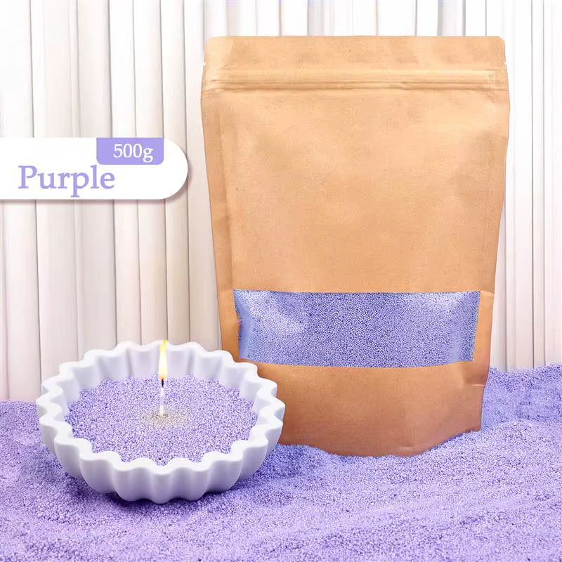 Colorful Granular Pearl Wax DIY Candle Making Materials Sand Painting Wax for Candle Making Handmade for Colour Sand Wax