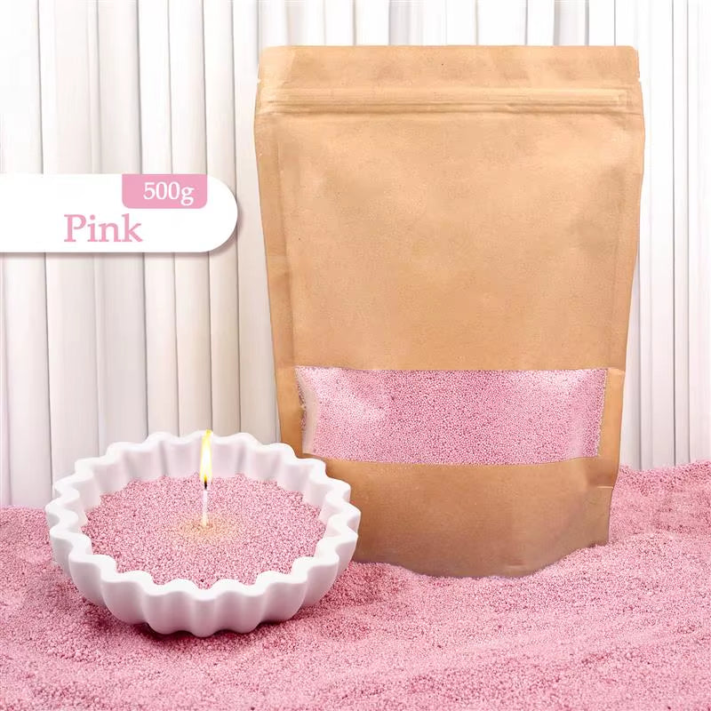 Colorful Granular Pearl Wax DIY Candle Making Materials Sand Painting Wax for Candle Making Handmade for Colour Sand Wax