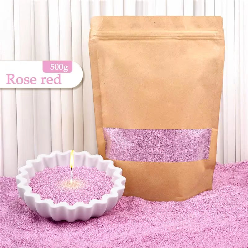 Colorful Granular Pearl Wax DIY Candle Making Materials Sand Painting Wax for Candle Making Handmade for Colour Sand Wax